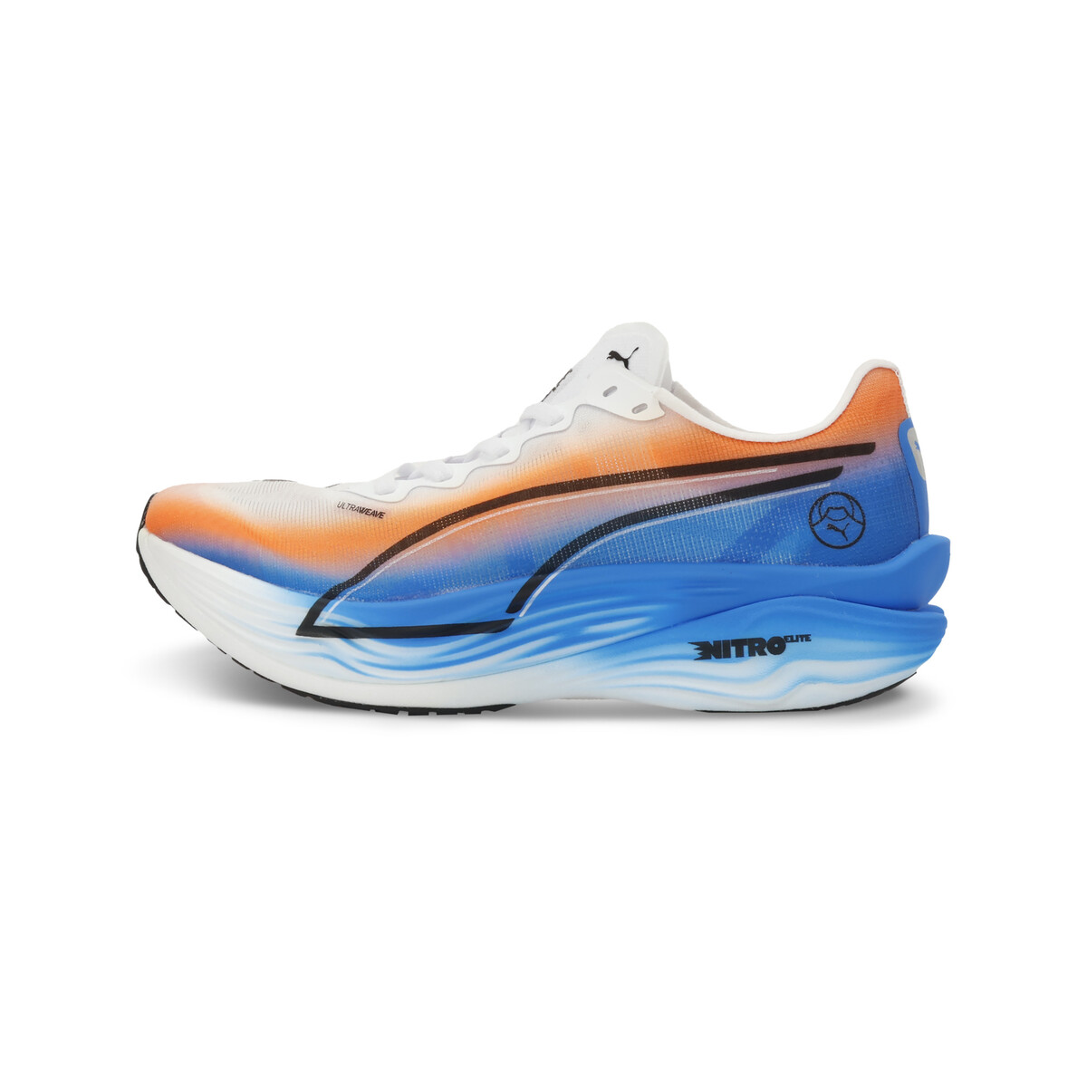 Deviate NITRO™ Elite 3 Ekiden Running Shoes Women in White/Heat Fire Black by PUMA, UK 5