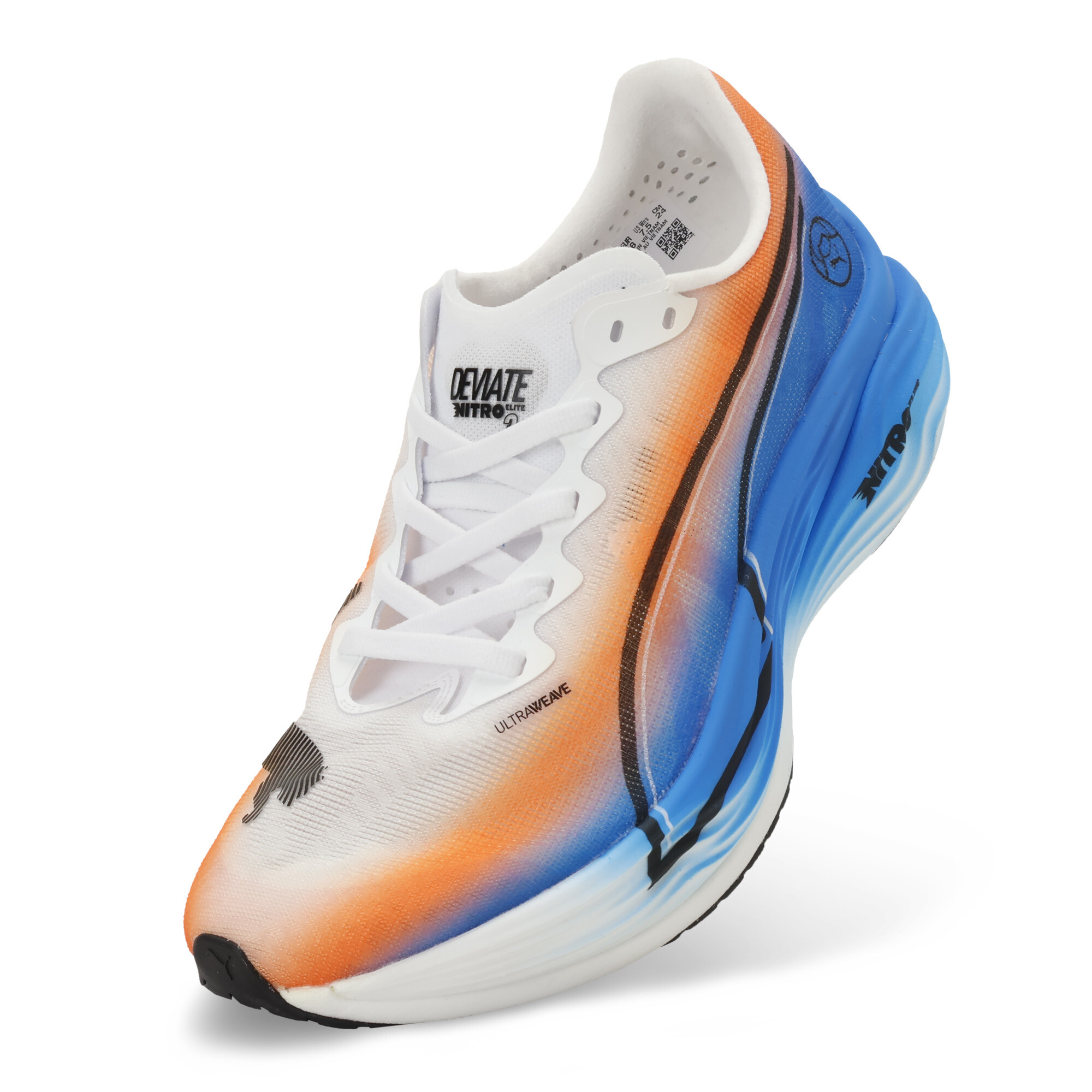 PUMA Deviate NITROâ¢ Elite 3 Ekiden hardloopschoenen voor Dames, Zwart/Wit, Maat 40,5 thumbnail 2