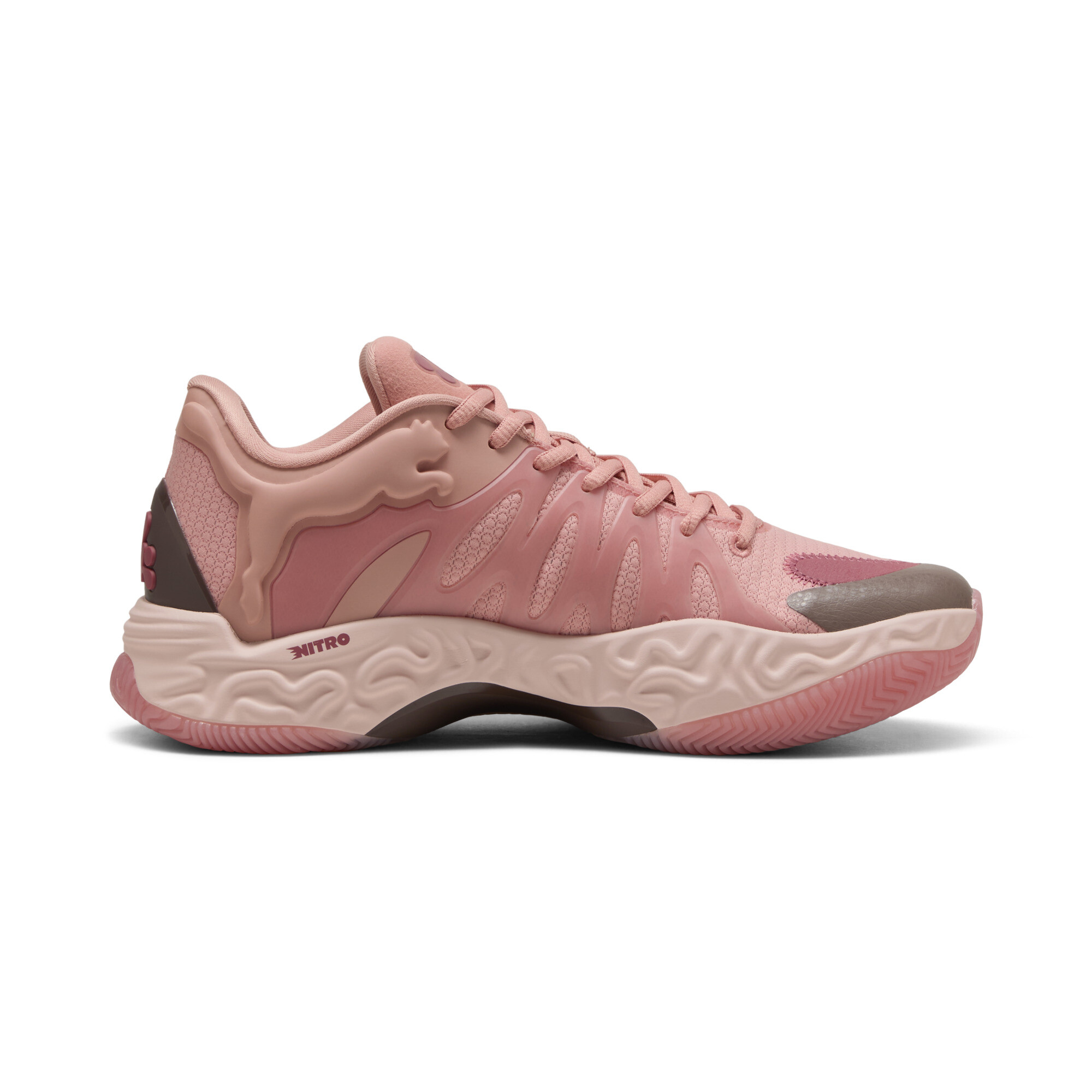 PUMA City uniseks basketbalschoenen, Roze, Maat 48 thumbnail 5