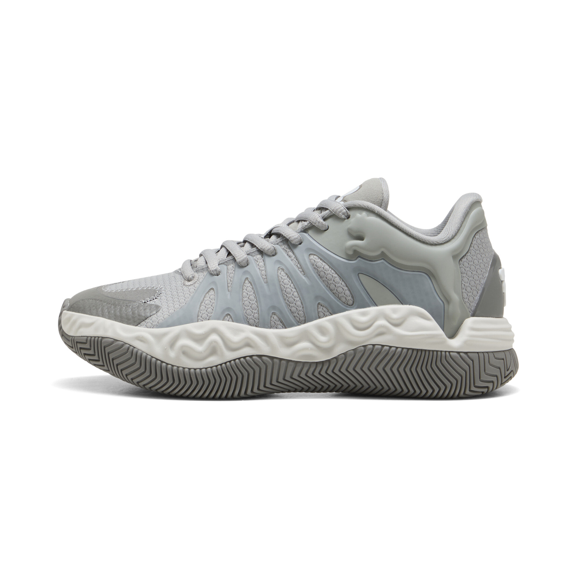Boys Tyrese Haliburton PUMA Hali 1 - Boys' Grade School Basketball Shoes - Grey Echo / Feather Grey Size 4.0