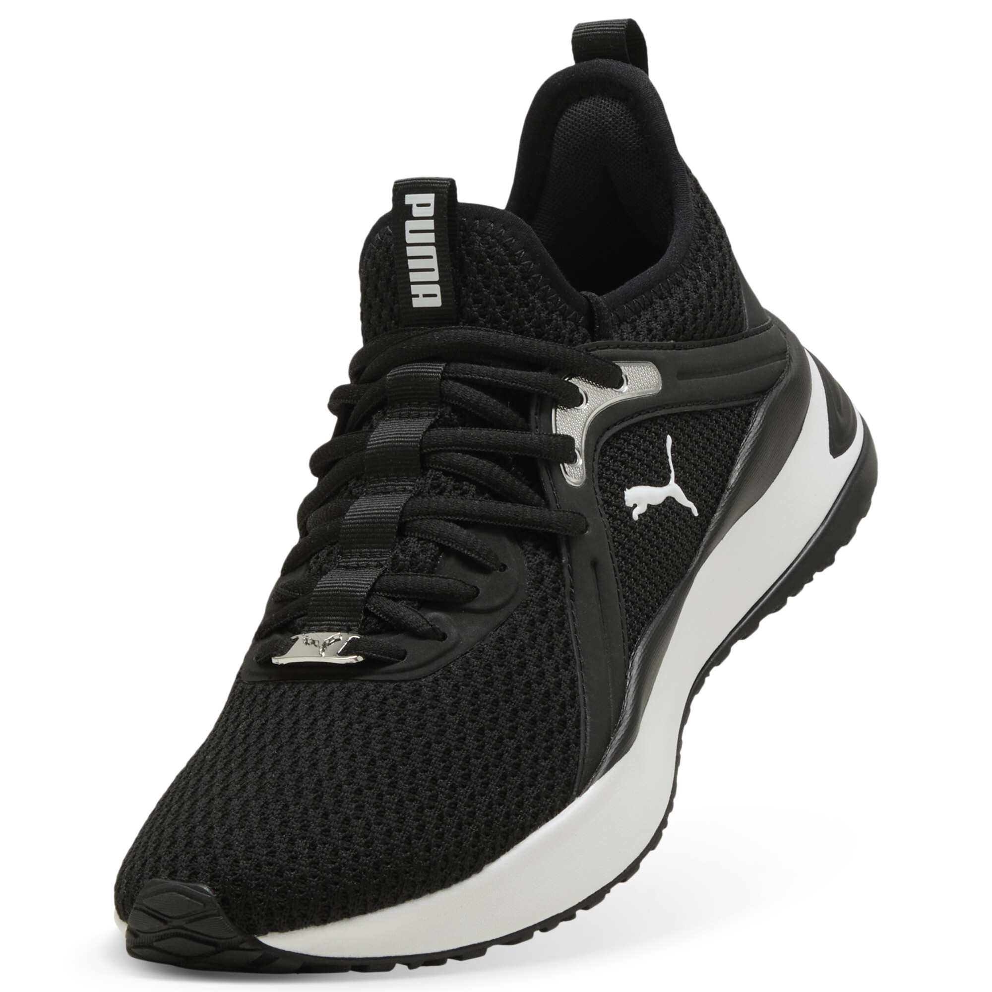 PUMA SOFTRIDE Karma sneakers voor Dames, Zwart/Wit/Zilver, Maat 40 thumbnail 2