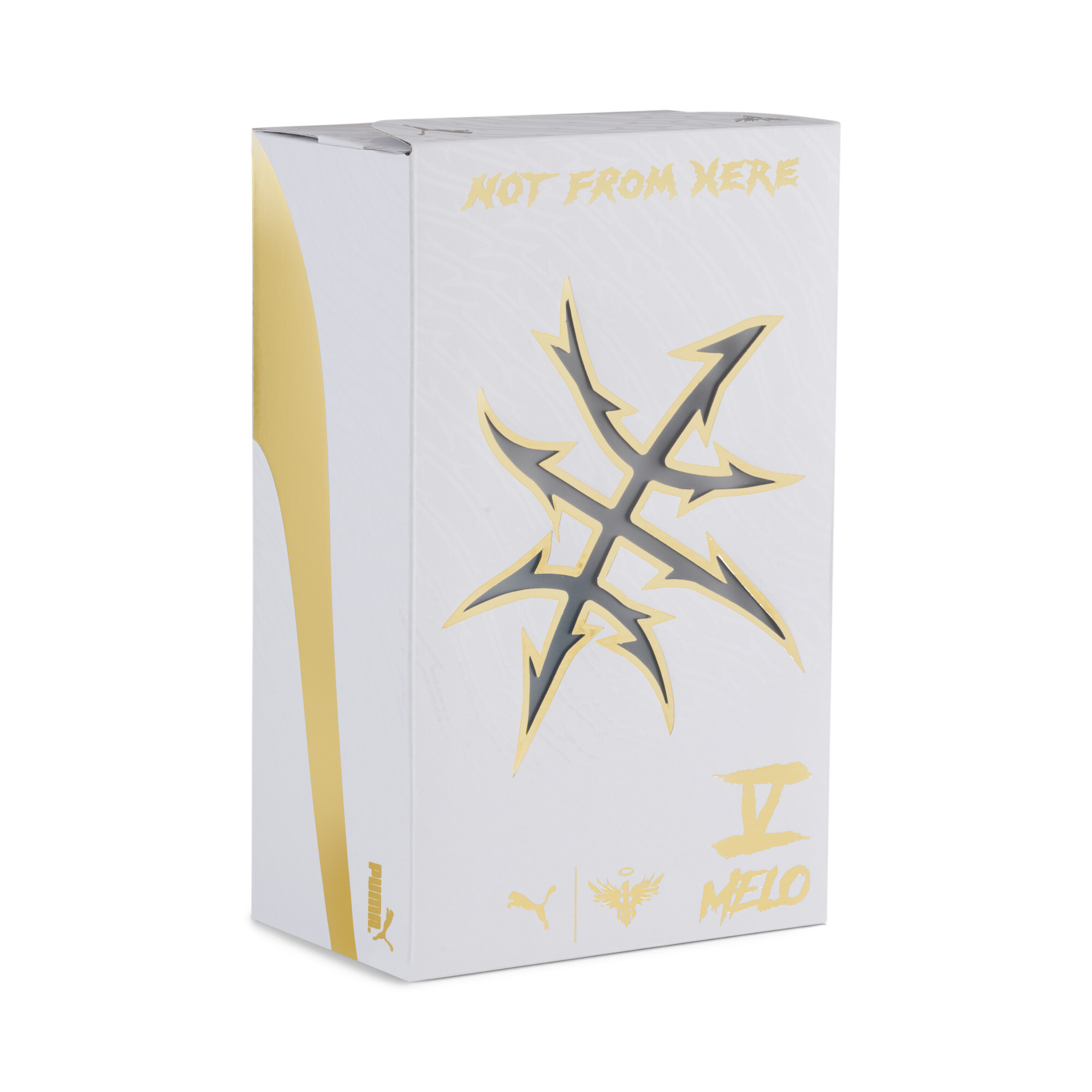 PUMA MB.05 Mist sneakers, Wit/Goud, Maat 29 thumbnail 2