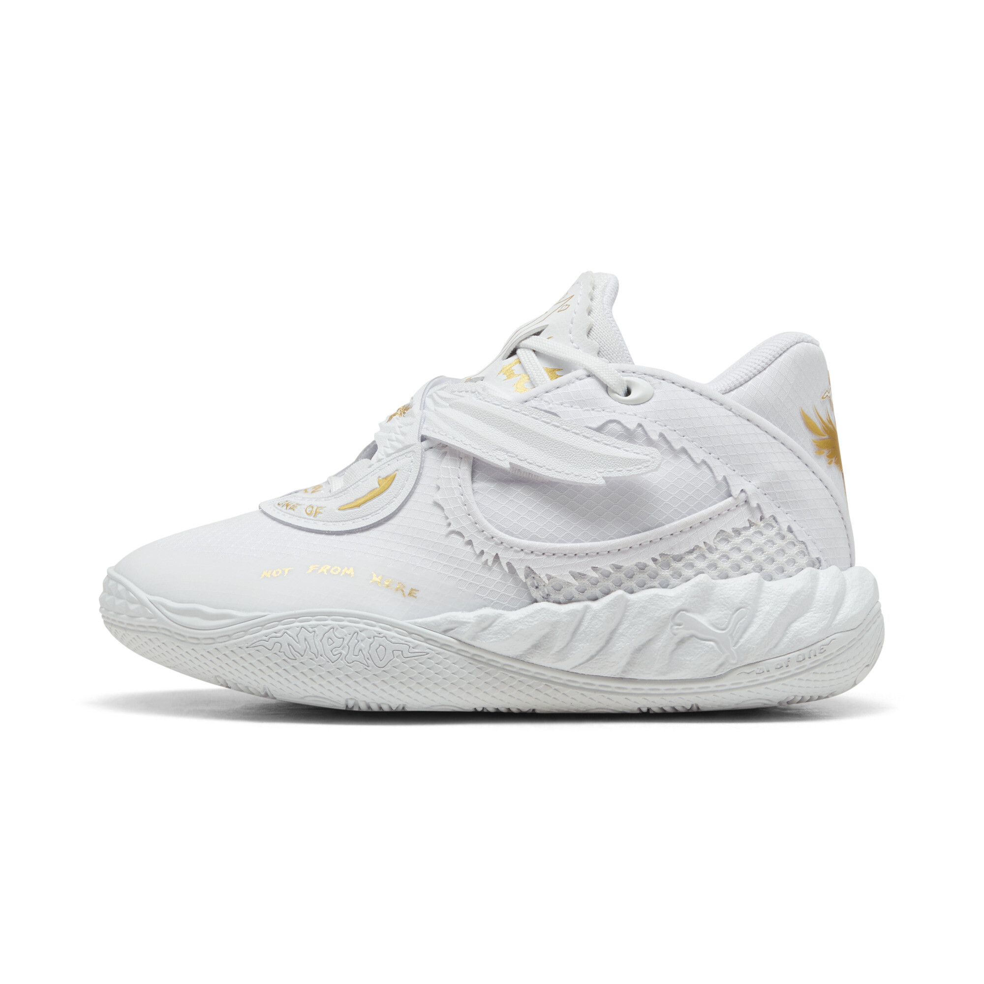 PUMA MB.05 Mist sneakers, Wit/Goud, Maat 29 thumbnail 6
