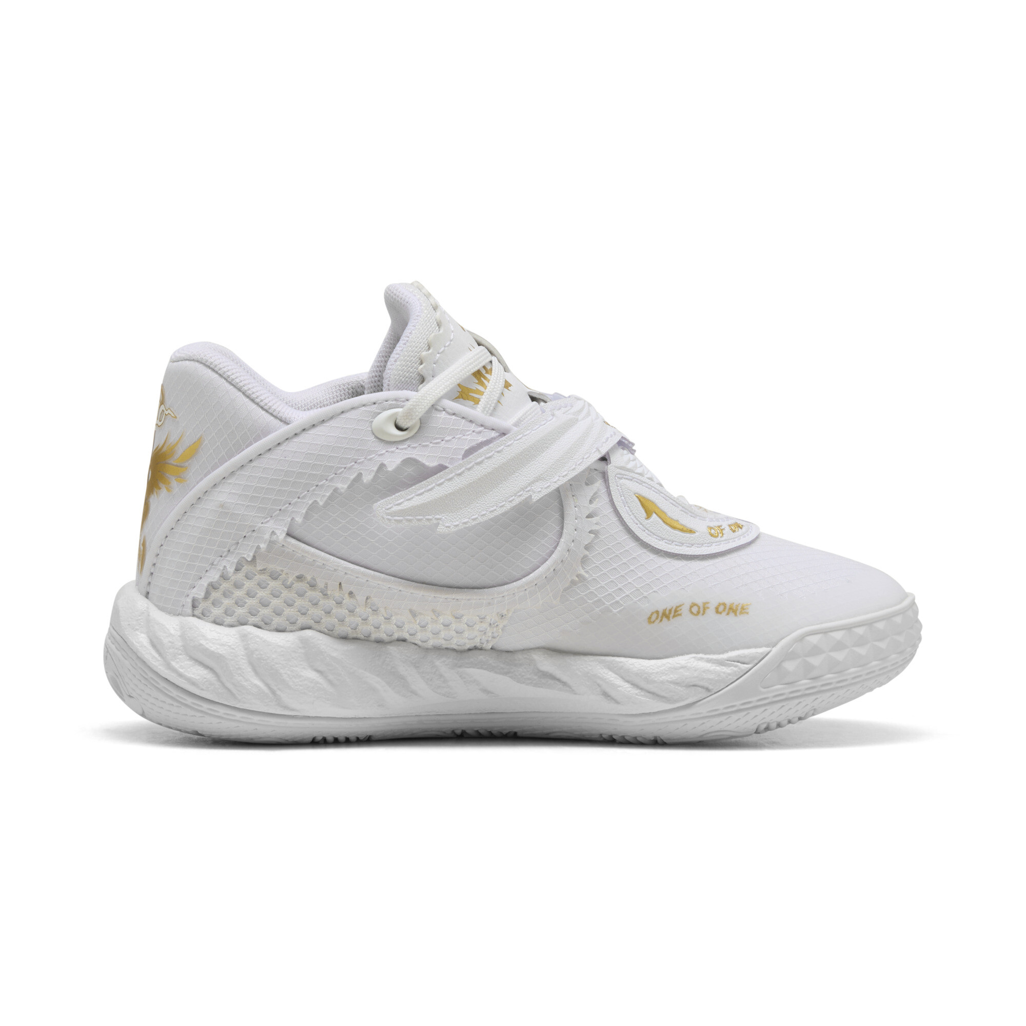 PUMA MB.05 Mist sneakers, Wit/Goud, Maat 29 thumbnail 4