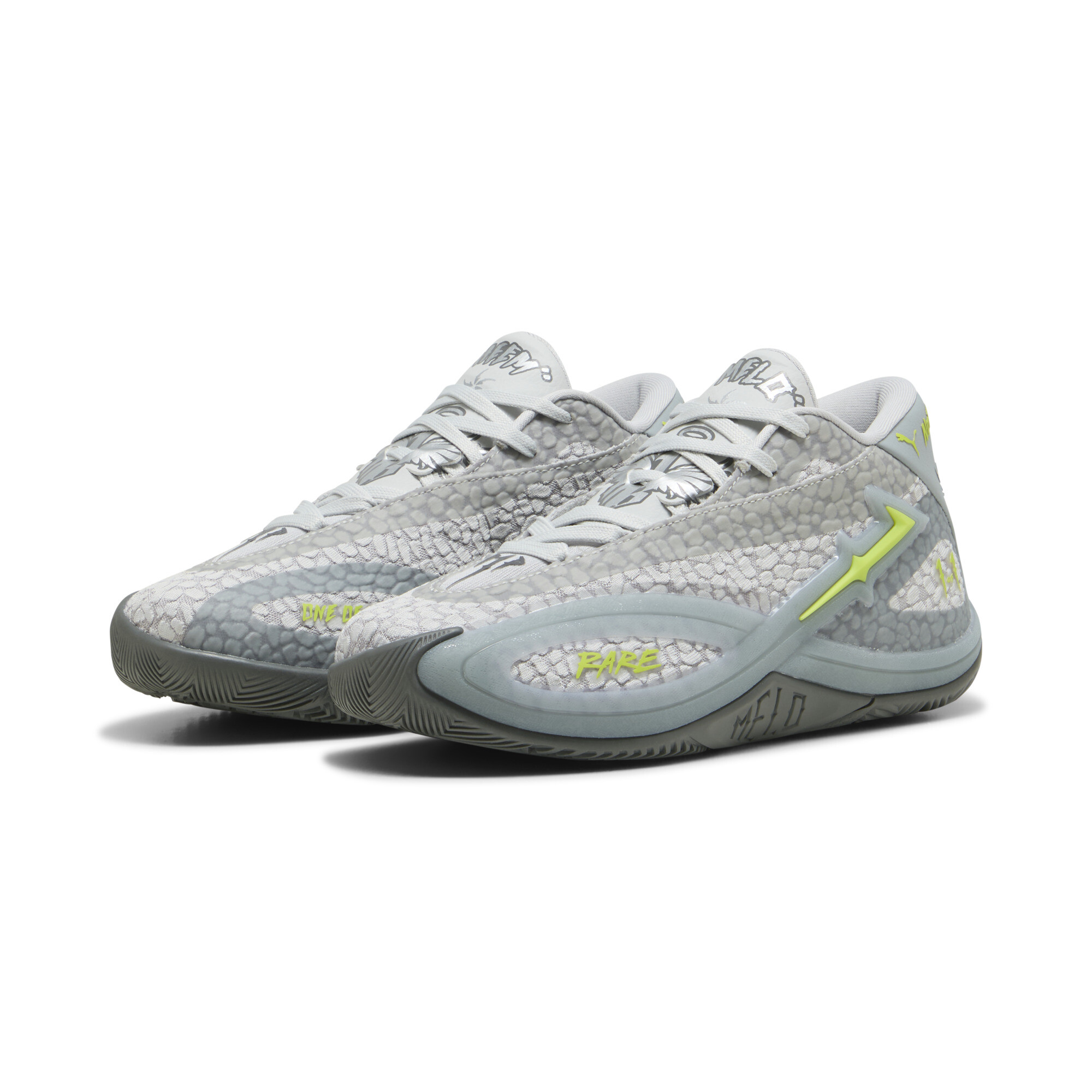 PUMA Młodzieżowe buty do koszykówki MB.06 Hills, Akcesoria, Szary, 38.5