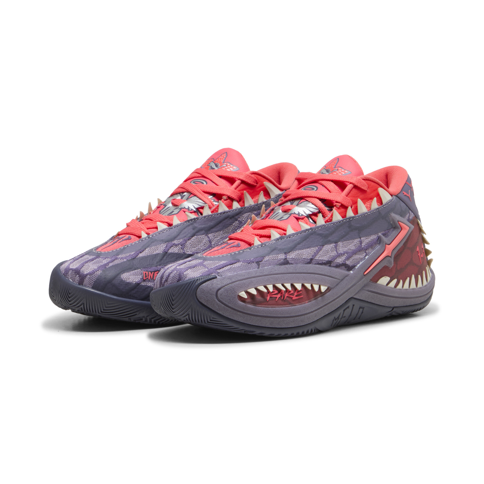 PUMA x STRANGER THINGS MB.06 Basketball Shoes Youth, Age, Pale Plum/Purple Charcoal, 38.5