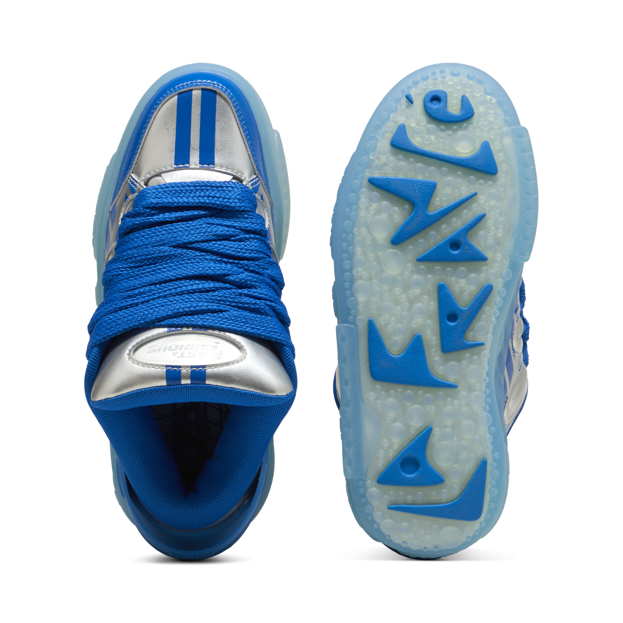 PUMA x FAST&FURIOUS LaFrancé Miami uniseks sneakers, Blauw/Zilver, Maat 35,5 thumbnail 6