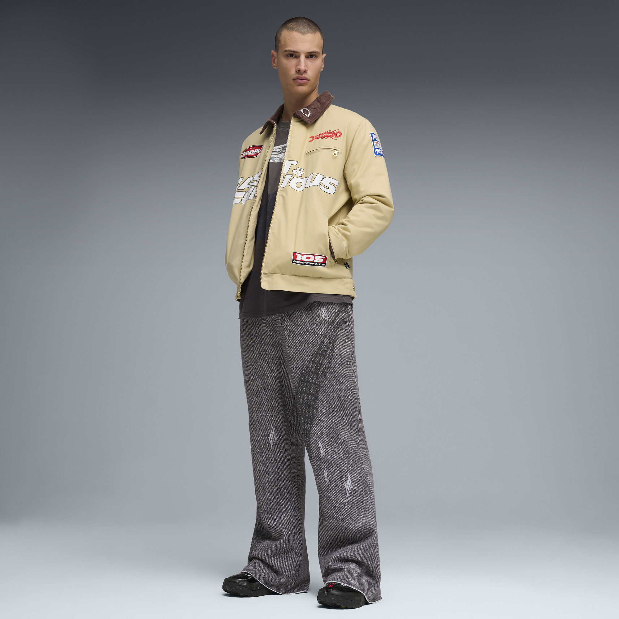 PUMA x FAST&FURIOUS LaFrancé RNR LA uniseks sneakers, Zwart/Geel, Maat 51 thumbnail 5