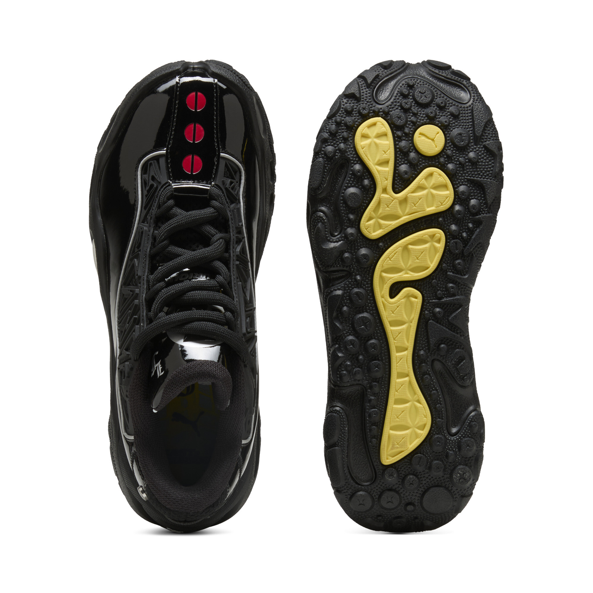 PUMA x FAST&FURIOUS LaFrancé RNR LA uniseks sneakers, Zwart/Geel, Maat 51 thumbnail 4