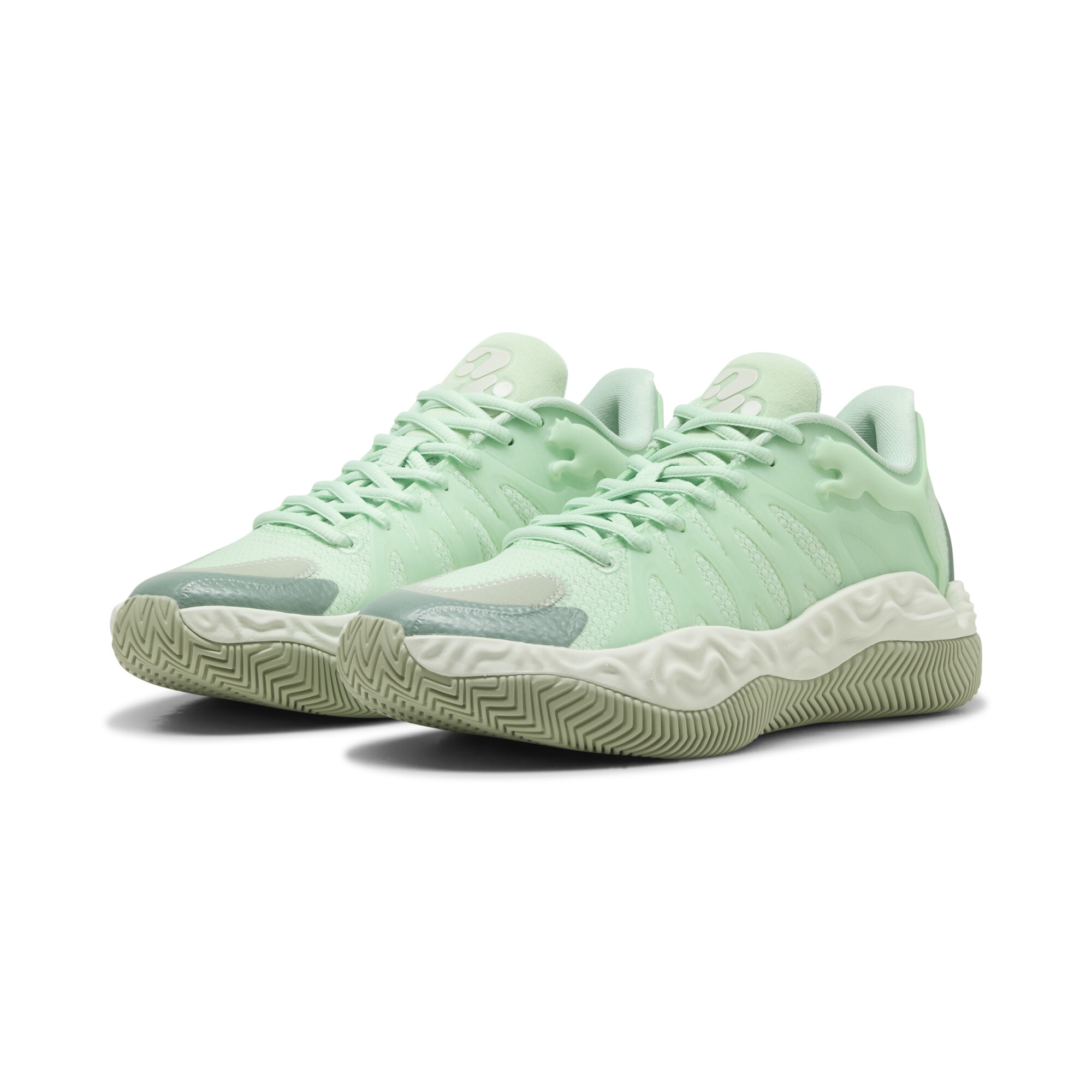 PUMA Hali 1 Low Basketballschuhe Teenager, Accessoires, Grün, 38.5