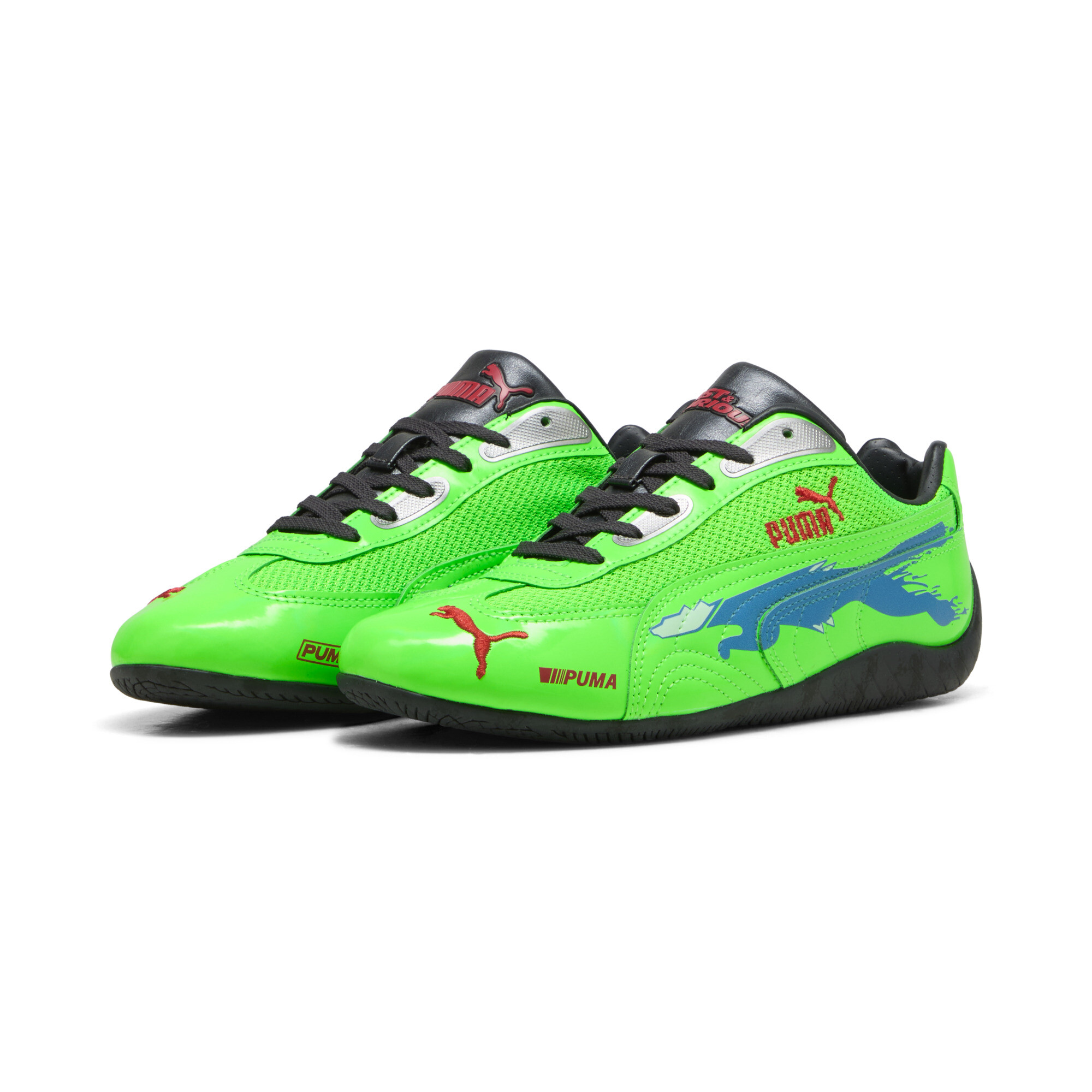 PUMA x FAST&FURIOUS LA Speedcat uniseks sneakers, Blauw/Groen/Zwart, Maat 37 thumbnail 6