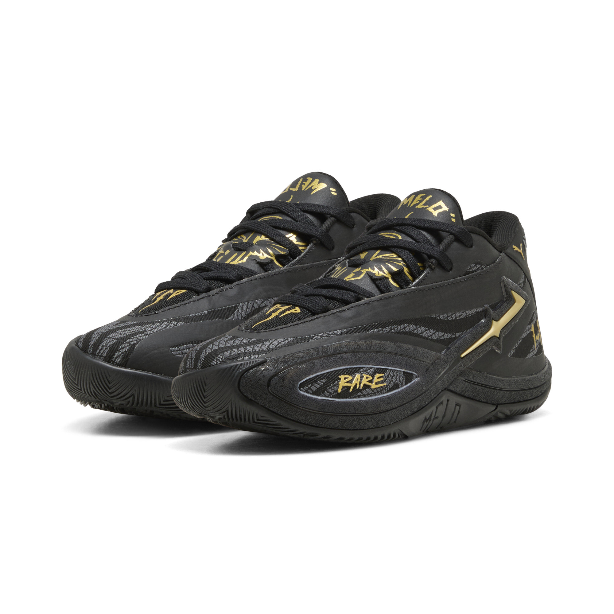 PUMA Młodzieżowe buty do koszykówki MB.06 Orbit, Akcesoria, Czarny, 38.5