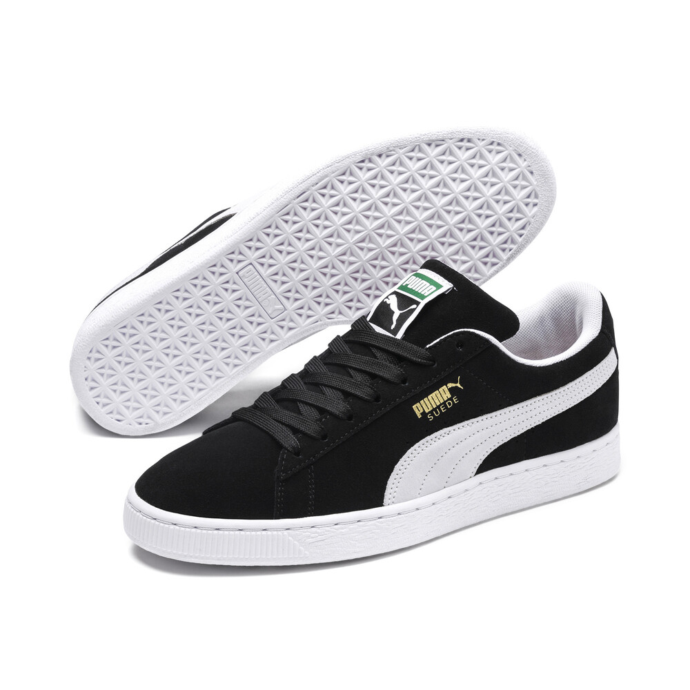 puma classic white and black