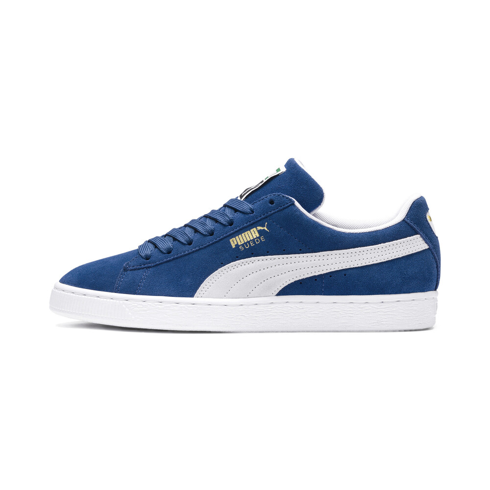 puma blue trainers