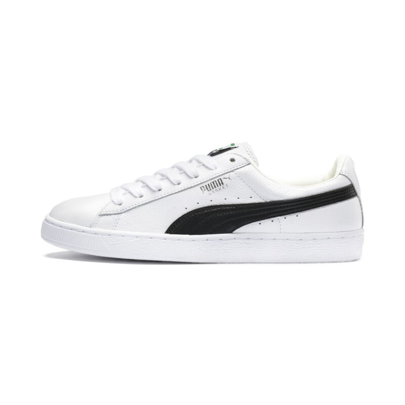 

Men's PUMA Basket Classic LFS Shoes, White/black