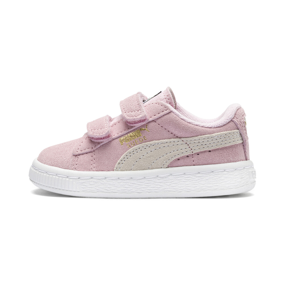 baby pink puma suede