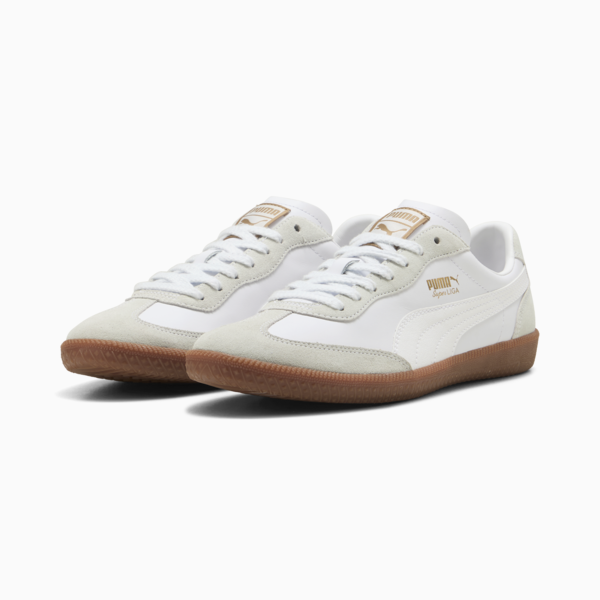 Super Liga Retro Trainers, PUMA White-PUMA Gold-Gum, large-ZAF