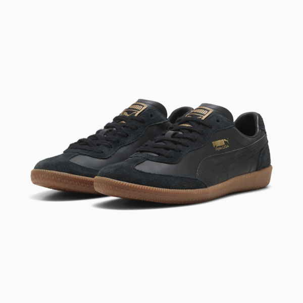 Super Liga Retro Trainers, PUMA Black-PUMA Gold-Gum, large-ZAF