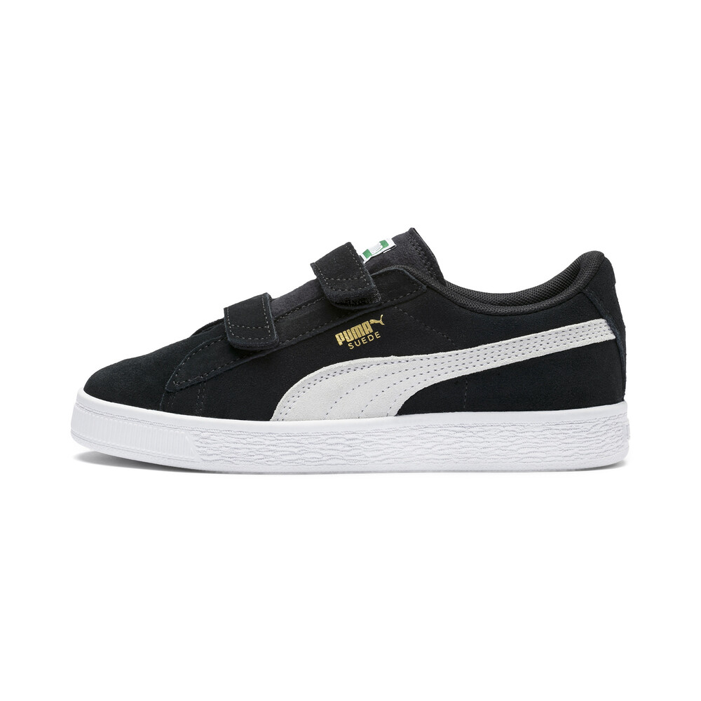 Suede 2 Straps Kids' PreSchool Sneakers | Black - PUMA