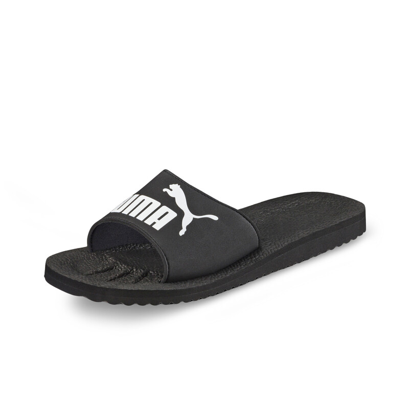 PUMA Purecat Unisex Slides in White/Black size UK 11