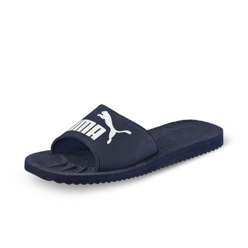PUMA Purecat Unisex Slides in White/Purple size UK 11