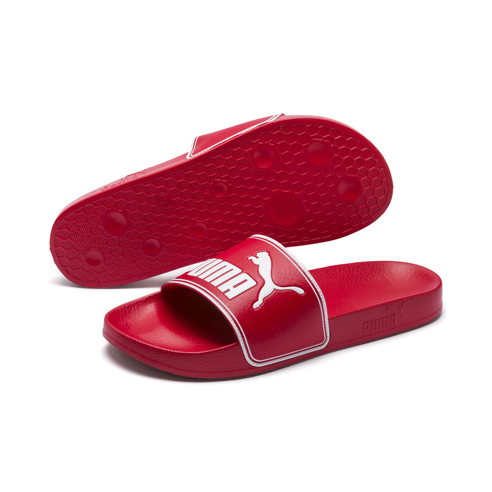 puma burgundy slides