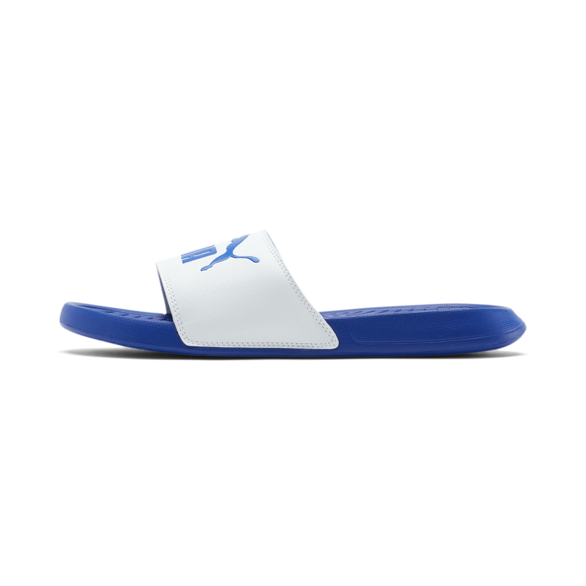 puma blue slides