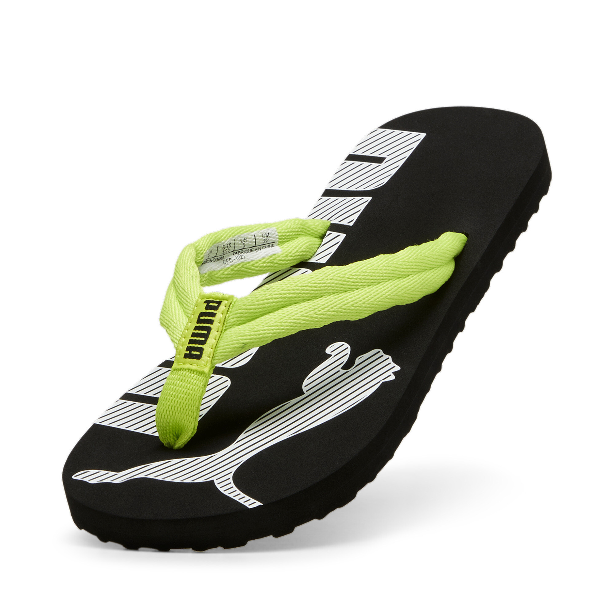 Puma Epic Flip V2 Kids' Sandals, Green, Size 35.5, Shoes