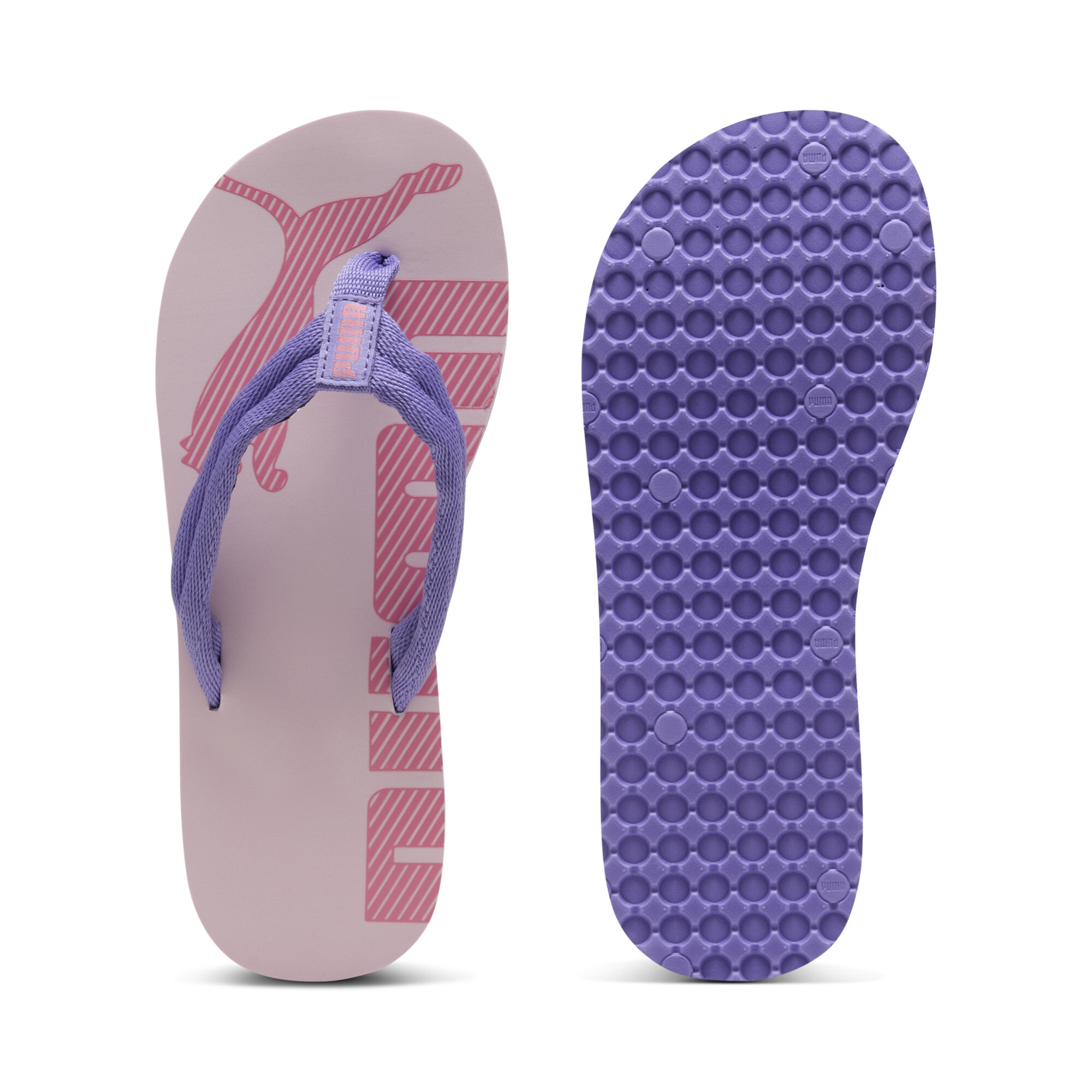 Puma Epic Flip v2 Sandalen Kinder | Mit Logo Print | Lavender Alert/Rose Mauve/Magic Rose | Größe: 38