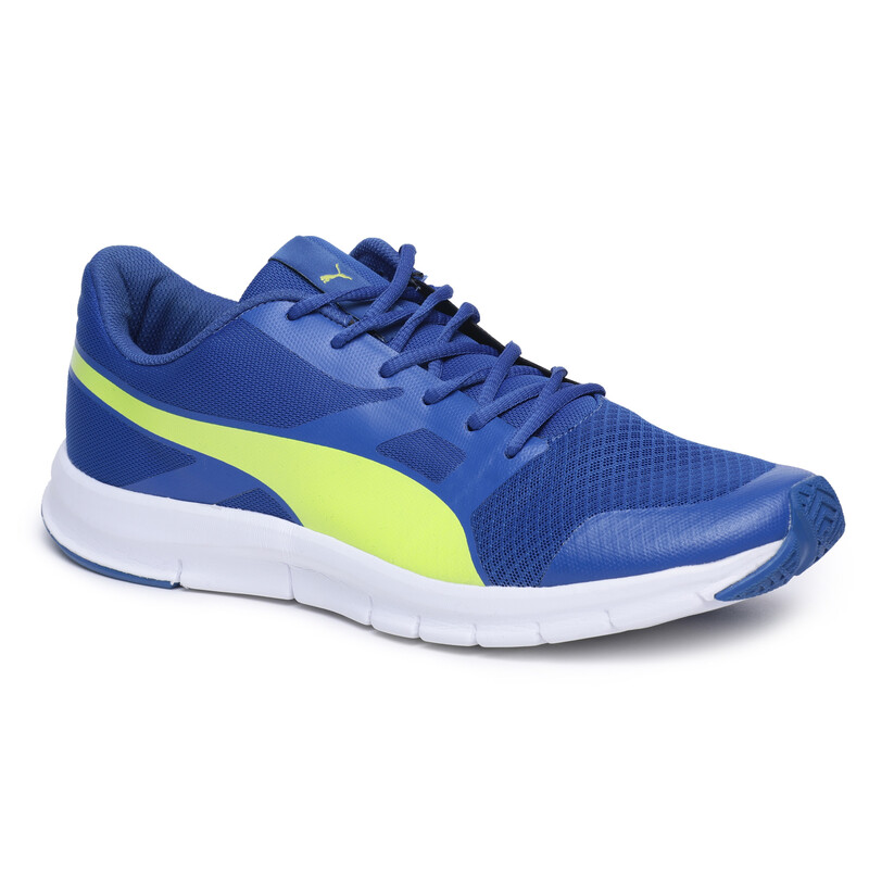 

PUMA Flexracer Unisex Shoes, Black/blue/yellow