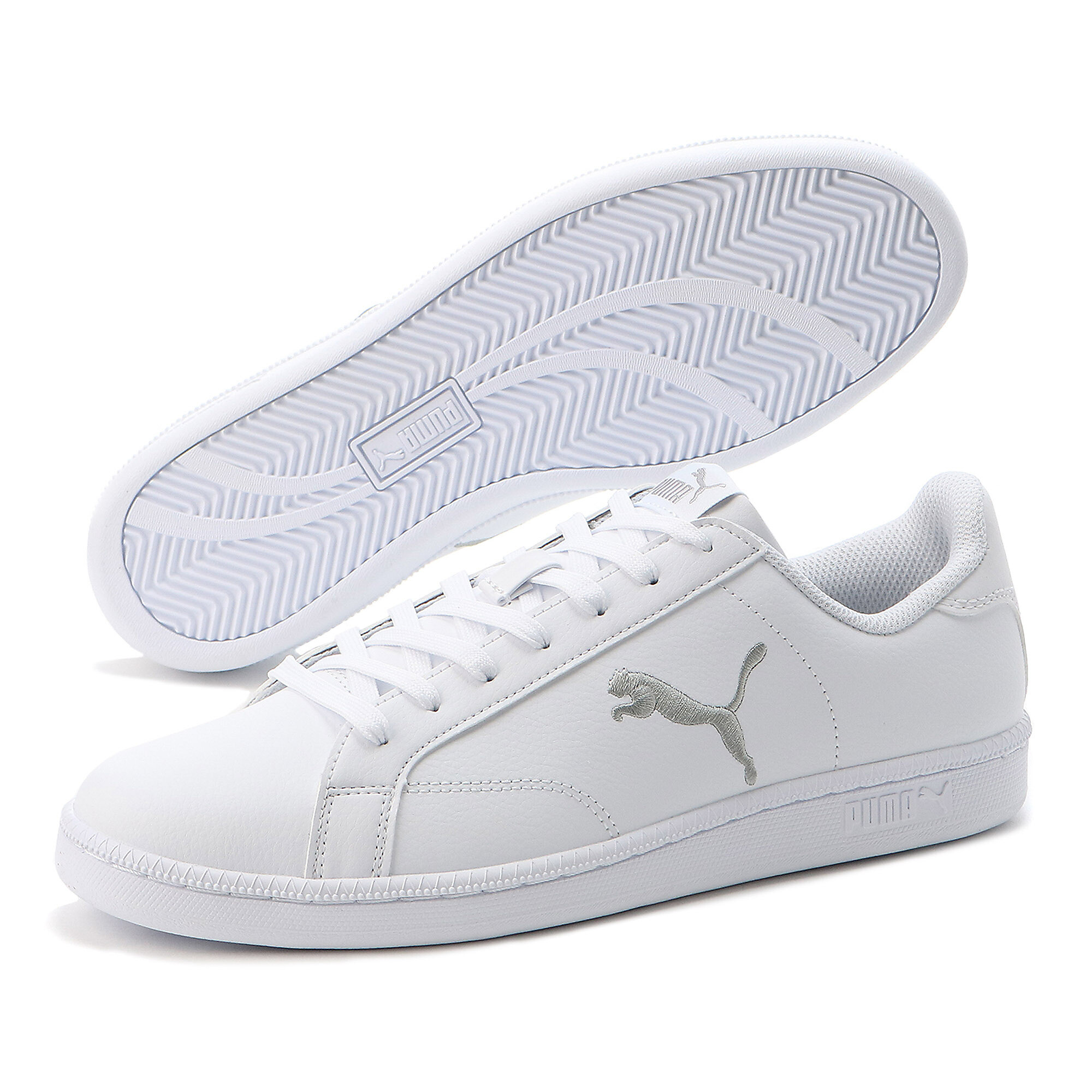 21%OFF！＜プーマ公式通販＞ ユニセックス プーマ スマッシュ キャット L スニーカー ユニセックス Puma White-Puma Silver ｜PUMA.com