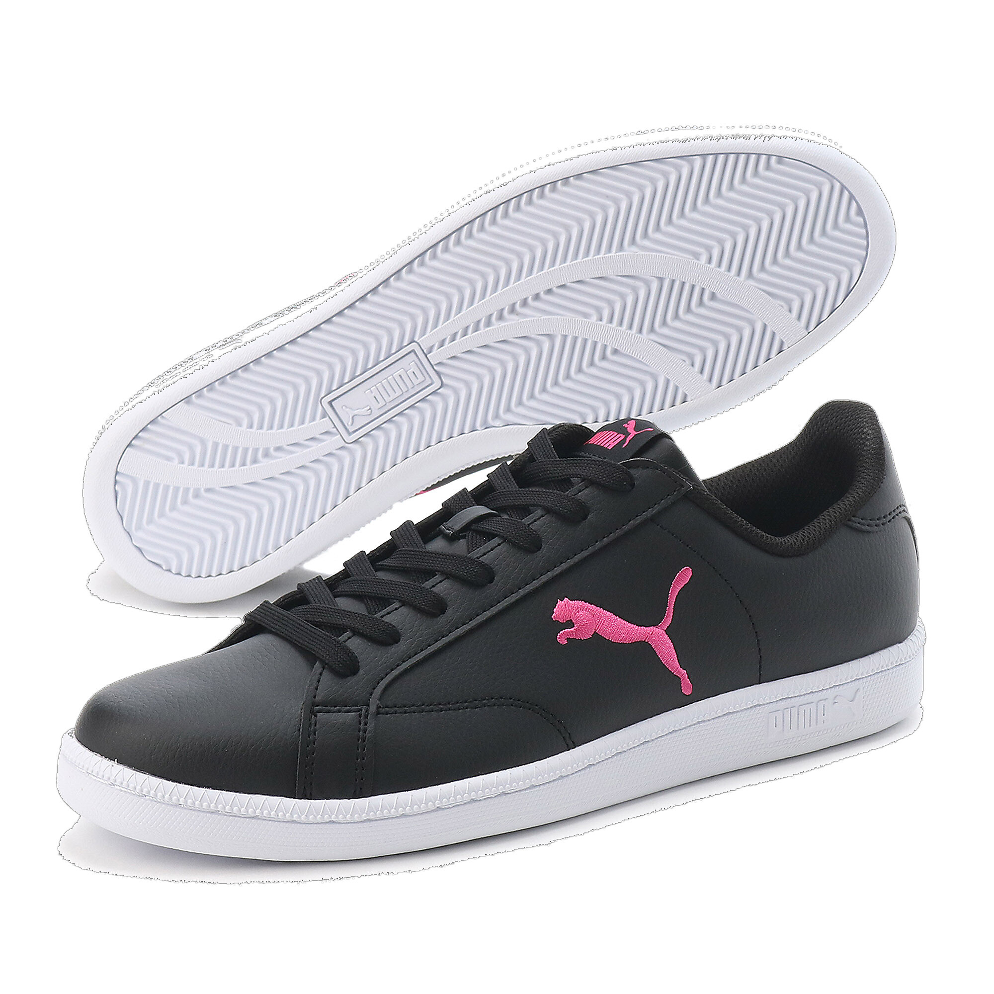 【プーマ公式通販】 プーマ スマッシュ キャット L スニーカー ユニセックス Puma Black-Pink Glo ｜PUMA.com