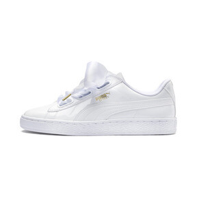 White puma trainers with ribbon store