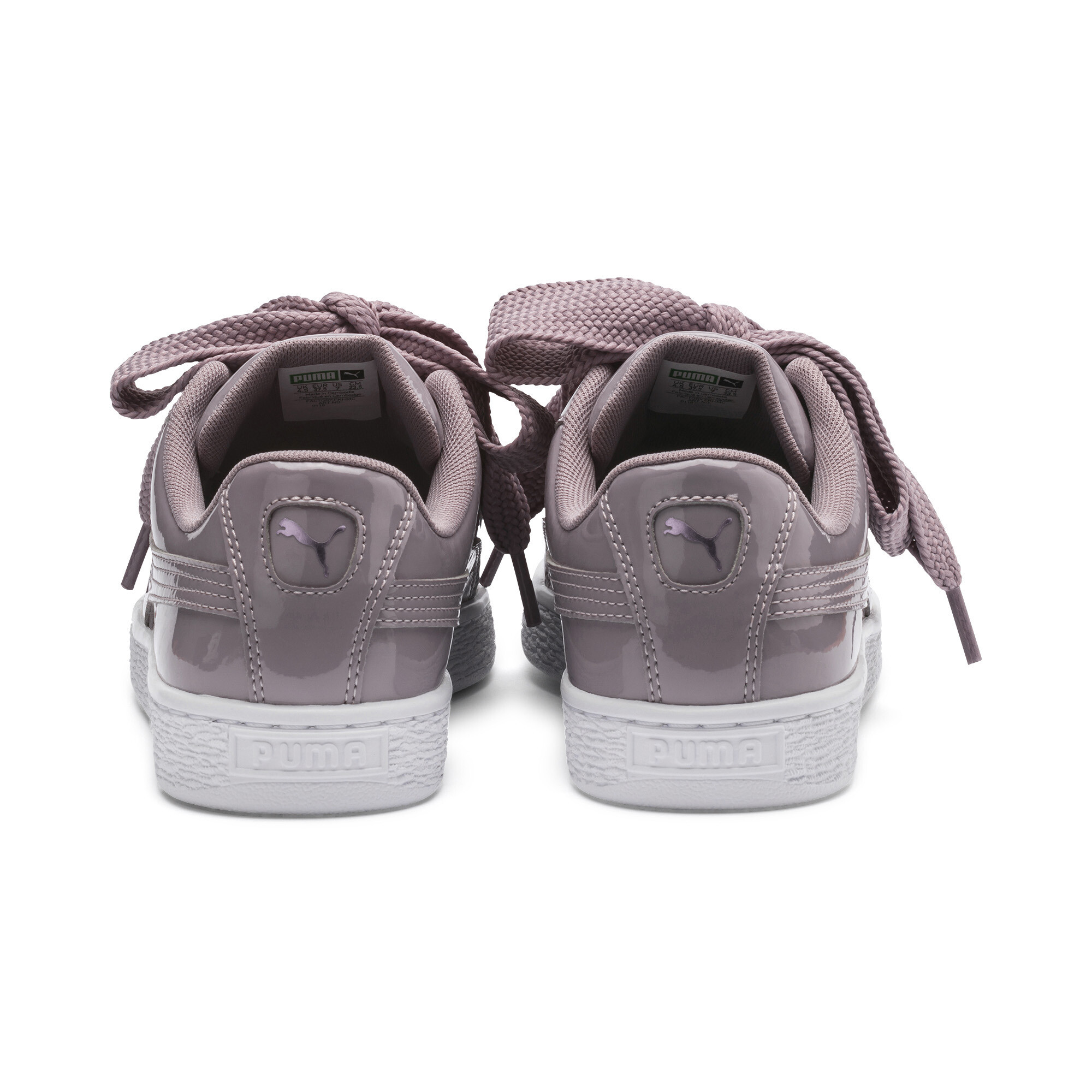 puma basket heart patent women's sneakers