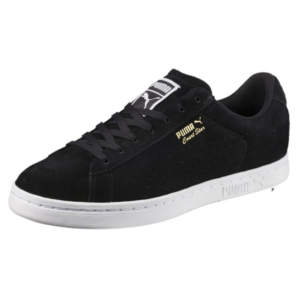 Puma court star black suede clearance