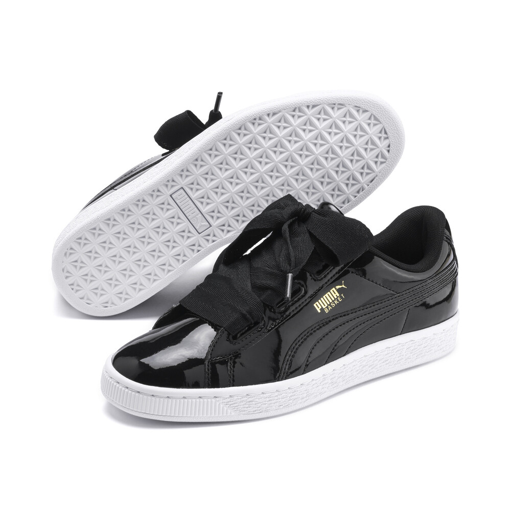 

PUMA - female - Детские кеды Basket Heart Patent Jr – Black-PRISM PINK-Gold-White –, Черный