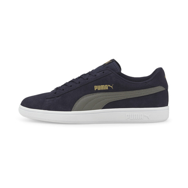 Shop Puma Smash V2 Sneakers In New Navy-castlerock- Team Gold
