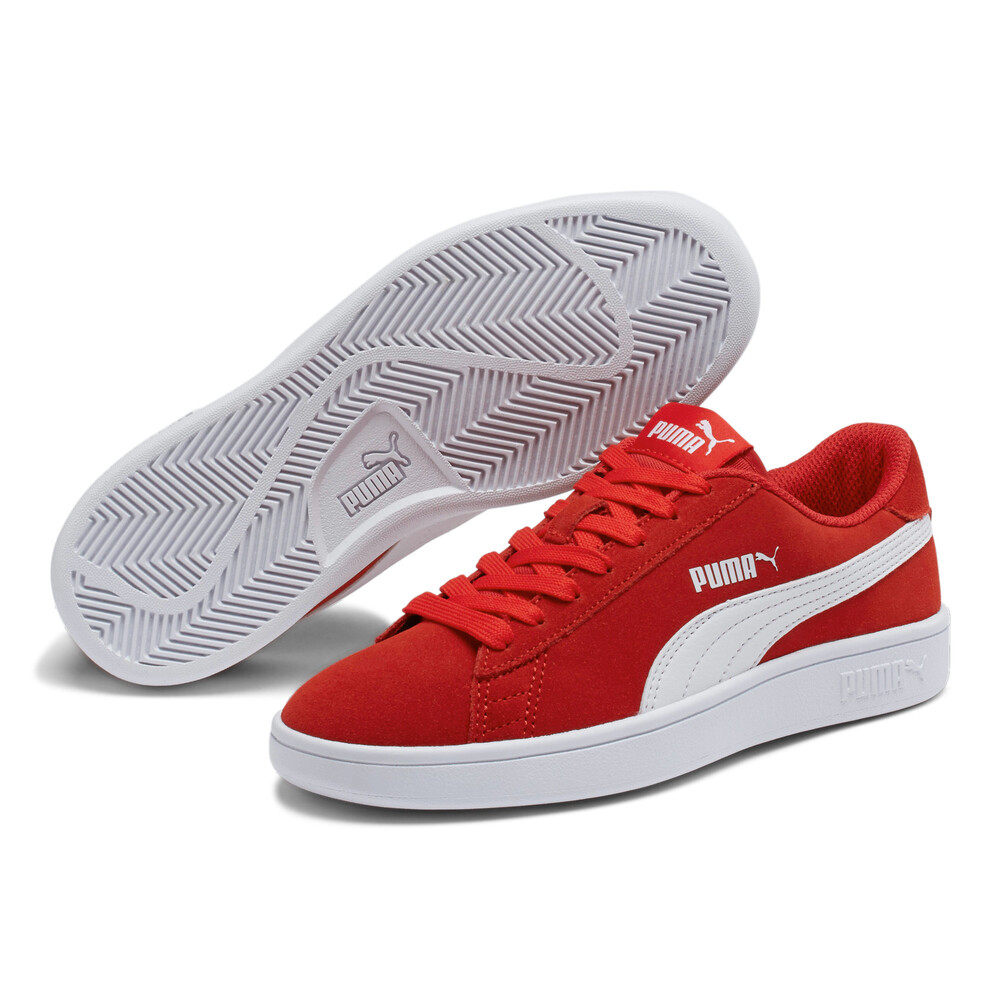Smash v2 Suede Kids' Sneakers | Red - PUMA