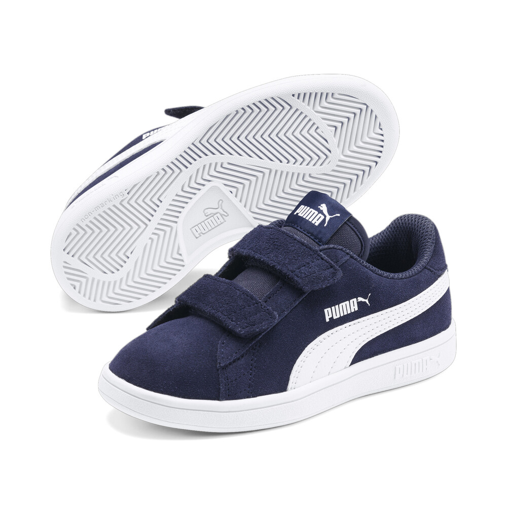 Smash v2 Suede Kids' PreSchool Sneakers | Blue - PUMA