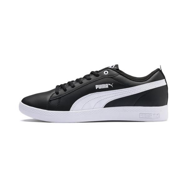 Smash V2 Leather Trainers Voor Dames Witzwart Maat 36 Puma puma kopen in de aanbieding