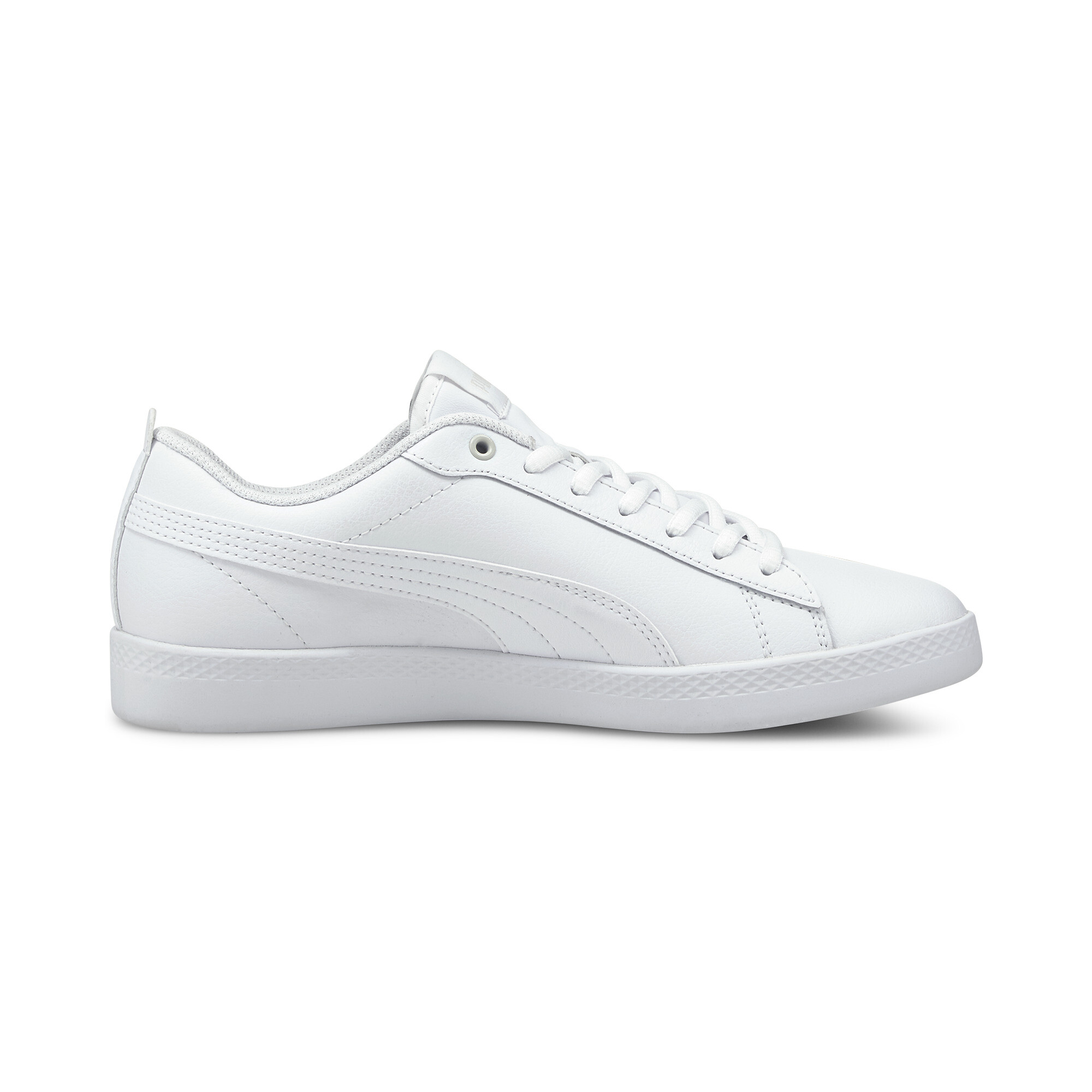 Women's Puma Smash V2 Leather's Trainers, White, Size 37, Shoes