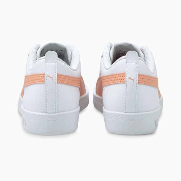Smash v2 Leather Women's Trainers, Puma White-Apricot Blush-Puma Black, large-ZAF