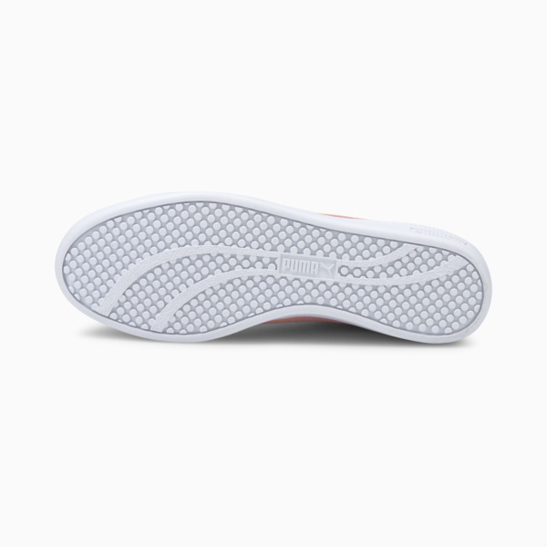 Smash v2 Leather Women's Trainers, Puma White-Apricot Blush-Puma Black, large-ZAF