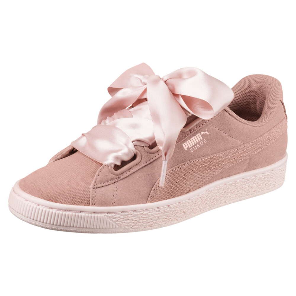 puma suede heart mujer beige