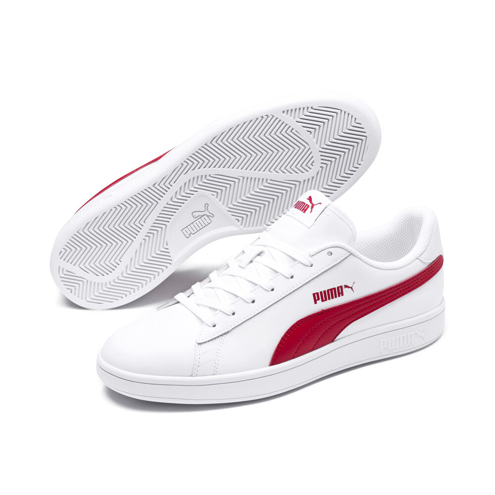 

PUMA - Кеды Puma Smash v2 L – White-High Risk Red-Gray –, Белый