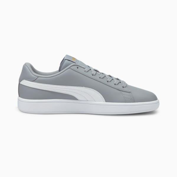 PUMA Smash V2 Sneaker, Quarry-Puma White-Puma Team Gold, large-ZAF