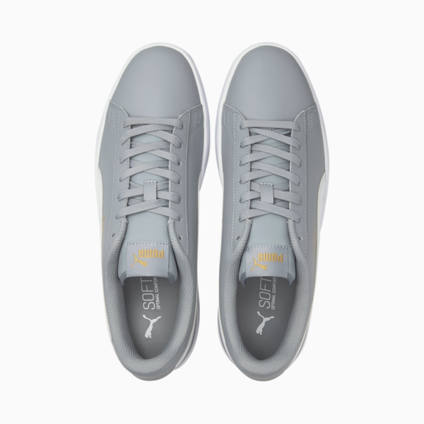 PUMA Smash V2 Sneaker, Quarry-Puma White-Puma Team Gold, large-ZAF