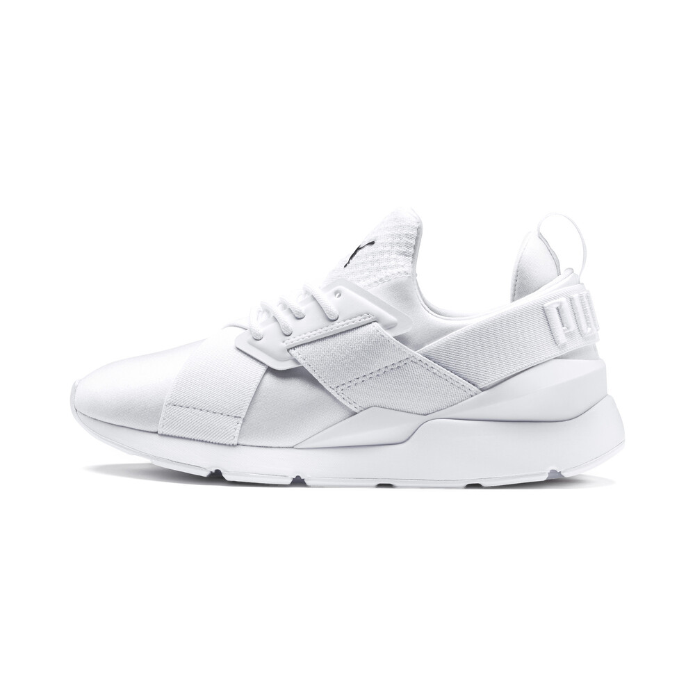 Women's Muse Satin Trainers | White - PUMA
