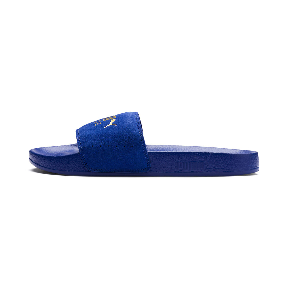 puma blue slides