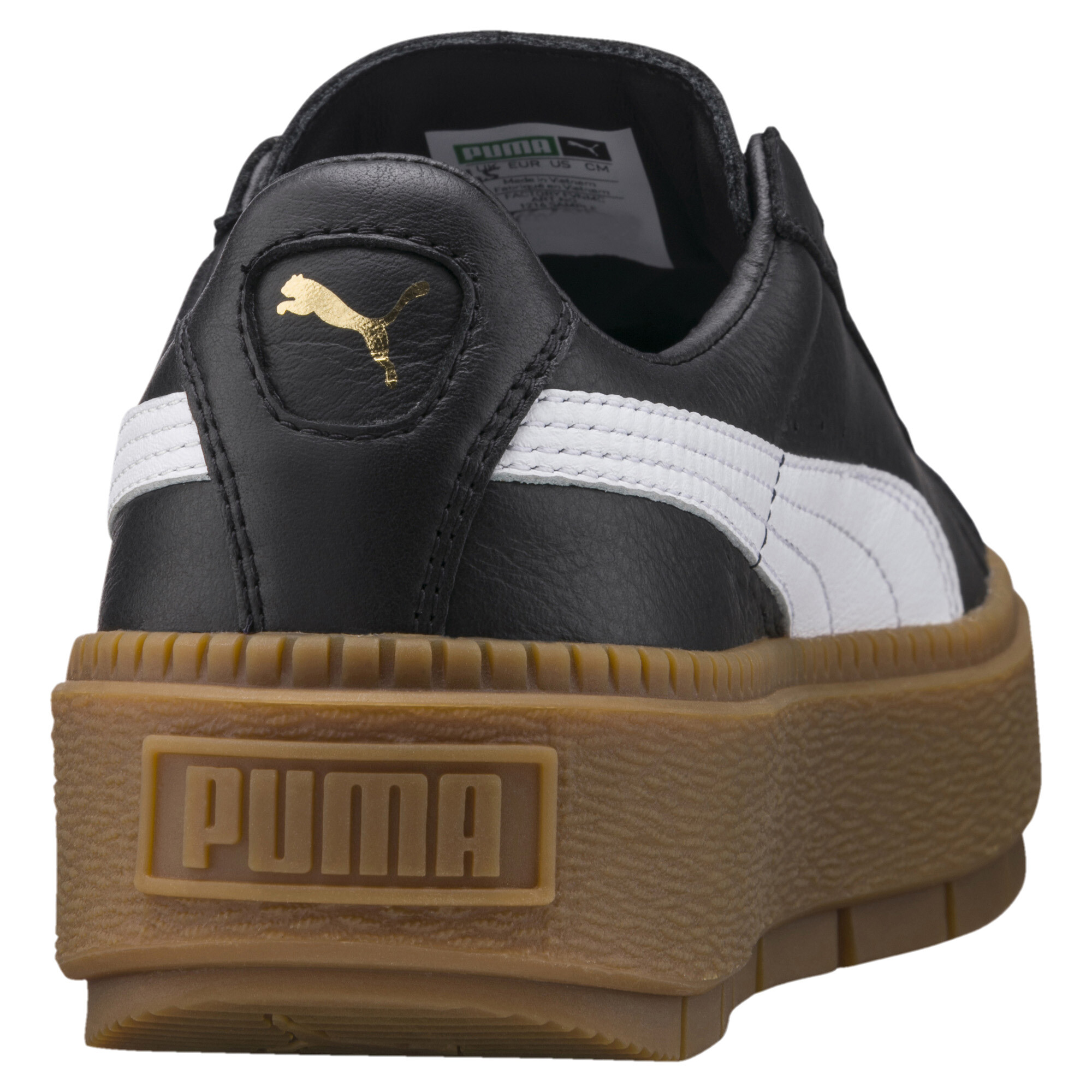 puma basket platform leather